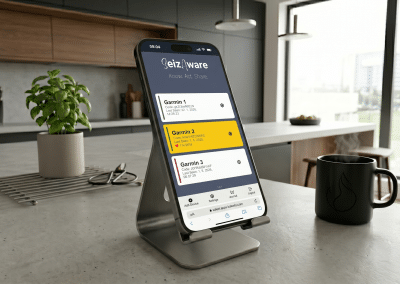 SeizaWare mobile app - Devices view, one device potential seizure start