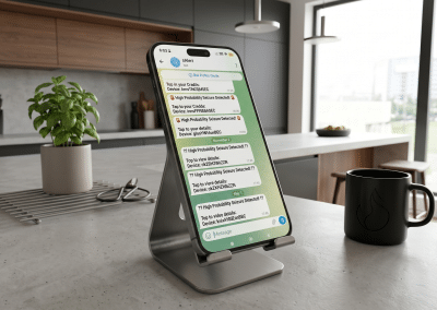 SeizaWare mobile app - Telegram message view
